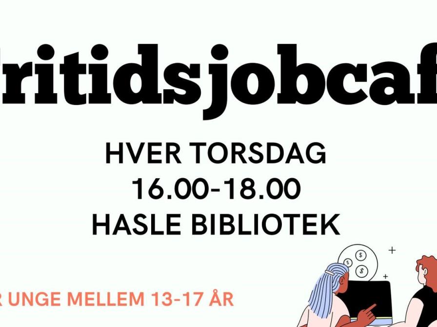 Fritidsjobcafé på Hasle Bibliotek hver torsdag 16 - 18